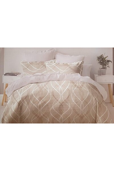 MILANO COLLECTION Double Bed Linen Top Bottom Set Cotton Mix 51210 P4 White/Grey