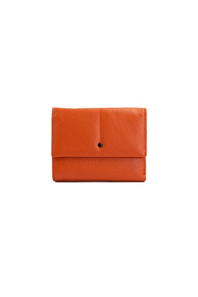 Posete Fagaras Alice Leather Wallet - Orange, Genuine Leather Wallet , Women'...