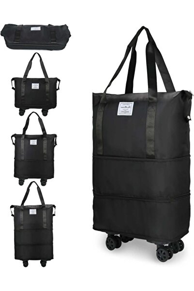 HI-FINE Rolling Duffle Bag with Wheels and Handle, Expandable Extra Duffel Ba...