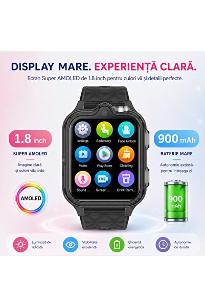 Techone KT42 Παιδικό Smartwatch, Διπλή Κάμερα, Με AI, GPS, Εντοπισμό Θέσης, A...