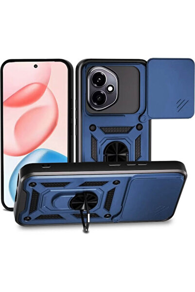 Techsuit Σειρά Camshield Πίσω Κάλυμμα Σιλικόνης Μπλε (Honor 400 - Techsuit)