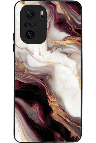 Other Θήκη Σειράς Sonique Marble για Xiaomi Poco F3 Mi 11i Μπορντό