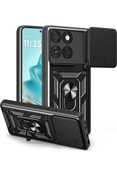 Techsuit Πίσω Κάλυμμα Προστασίας Πλαστικό / Σιλικόνης Μαύρο (Motorola Edge 60...