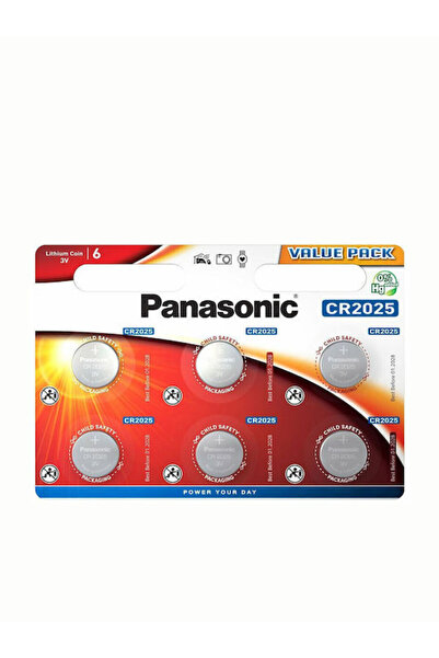 PANASONIC Μπαταρία ρολογιού λιθίου CR2025 3V 6 τεμάχια