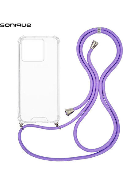 Other Θήκη σιλικόνης με κορδόνι Sonique Armor Διαφανής Xiaomi 14t Λιλά