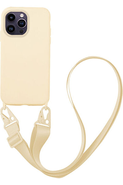 Other Sonique Carryhang Υγρή Θήκη Πλάτης Σιλικόνης 0.5mm με Λουράκι Μπεζ (iPh...