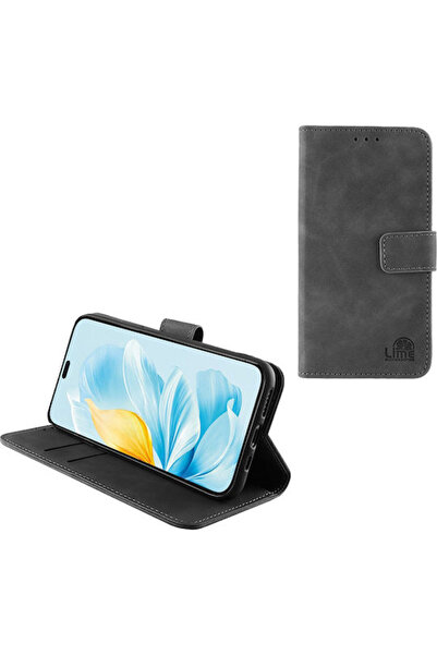 Lime&co Lime Essential Magnet Book Συνθετικό Δέρμα Γκρι (Honor 200 Lite)