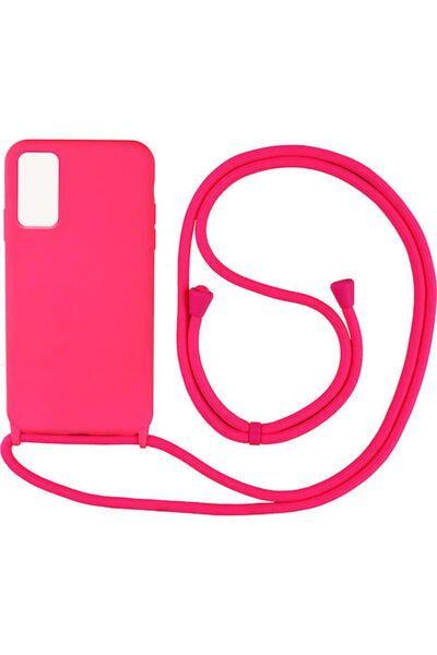 Other Sonique Carryhang Πίσω Θήκη Σιλικόνης 0.5mm με Λουράκι Φούξια (Redmi No...