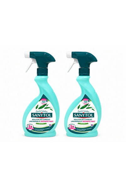 Sanytol Pachet 2 x Soluție de Curățat Universală Dezinfectant, Eucalipt, 500 ml