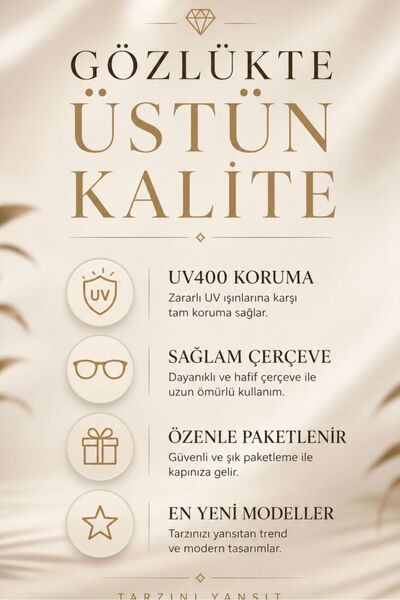 ss glasses kadın güneş gözlüğü UV400 korumalı + mendil dahil