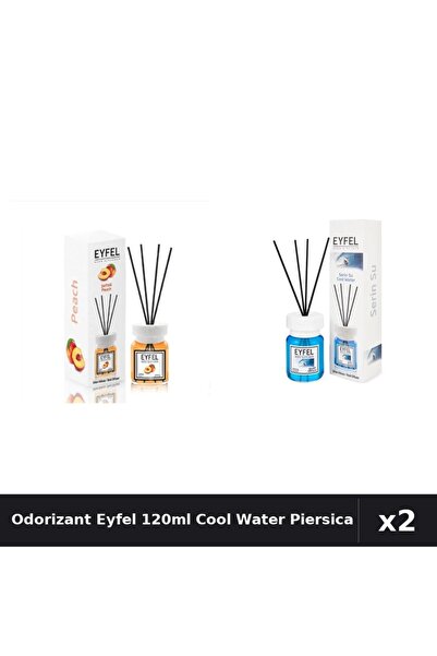 Eyfel Set 2 Odorizant Camera cu Betisoare - Cool Water, Piersica 120ml