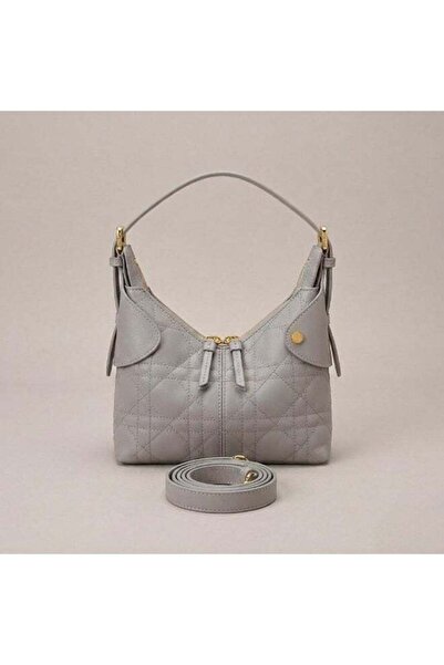 Generic Elegant Quilted Leather Hobo Shoulder Bag with Adjustable Strap & Det...