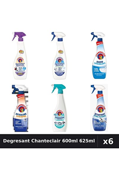 Chanteclair Set 6 Degresant Universal 600ml + Anticalcar 625ml - 6 Arome, Cur...