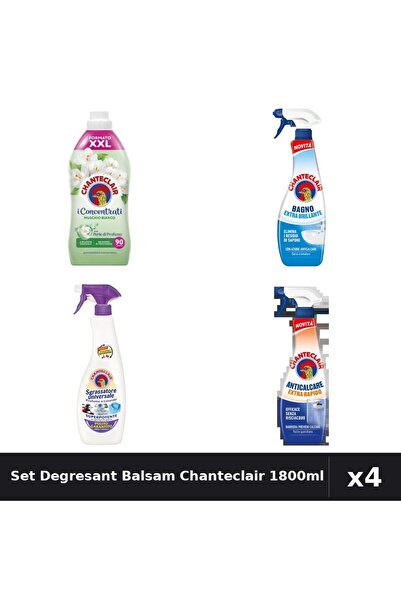 Chanteclair Set 4 Degresant și Balsam 1800ml - Mosc Alb, Lavanda, Extra Rapid