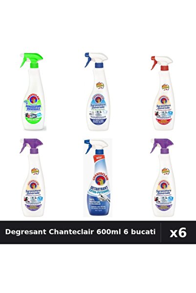Chanteclair Set 6 Degresant Universal 600ml + Detartrant 625ml - 6 Arome, Cur...