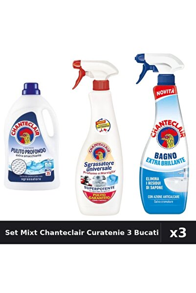 Chanteclair Set 3 Detergent și Degresant 1575ml - Curatare Profunda, Marsilia...