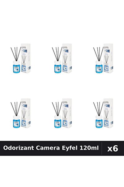 Eyfel Set 6 Odorizant Camera cu Betisoare Cool Water - Parfum Intens 120ml