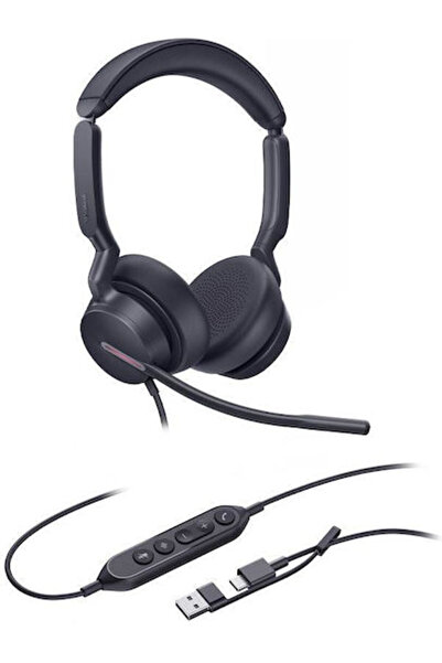 Yealink Uh46 Ακουστικά VOIP Διπλής Ομάδας USB-C/A (1308182)