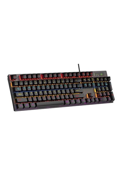 Myzumax MK101 RGB Mekanik Gaming Klavye Kablolu Oyuncu Klavyesi- 104 Tuşlu, 2...