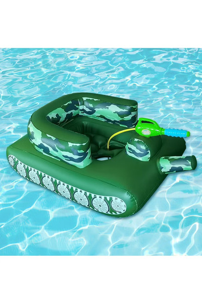 GGEROU Inflatable Tank Pool Float Tank Swimming Pool Float With Water Cannon ...