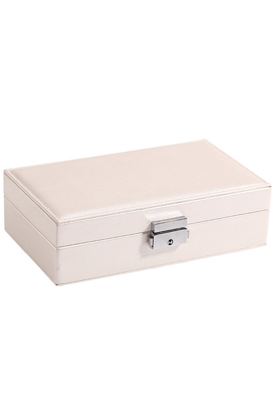 GIDA-CRIS GIDA-CRIS jewelry box, pearl white made of good quality eco- Leathe...