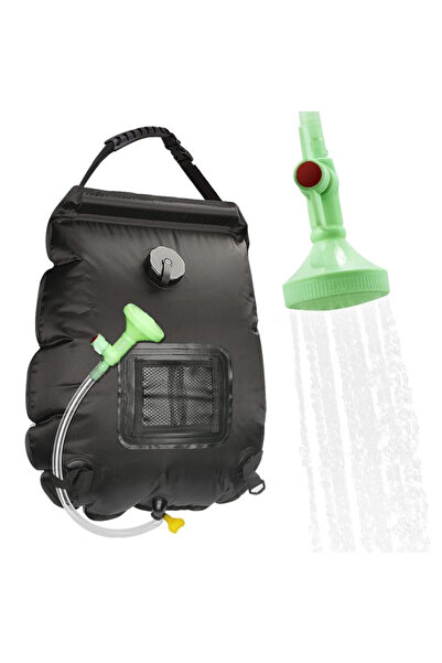 TodayShop Duș de camping din PVC 15L, cu indicator de temperatură, încălzire ...