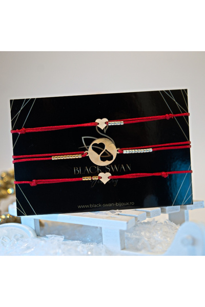 BLACK SWAN Bijoux Set 3 bratari - Puzzle Familie - Mama si copiii - Banut si ...