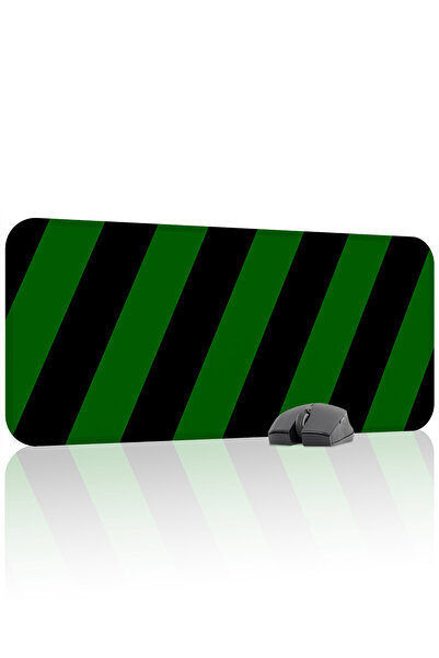mousepad bastir لوحة ماوس للألعاب باللون الأخضر والأسود مقاس 70 × 30 XL، قاعد...