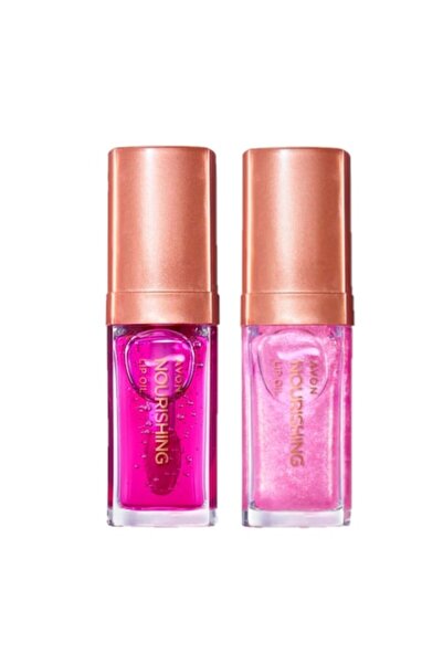 AVON Set de 2 produse, - Ulei de buze nutritiv, Petală strălucitoare, 7 ml și...