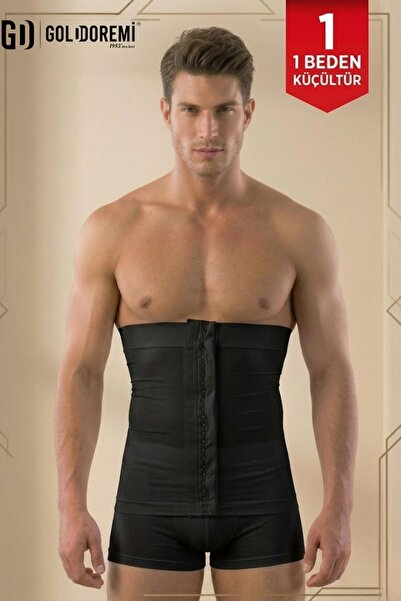 gd goldoremi 1004 Corset premium unisex pentru slăbire, cu agrafe, pentru tal...