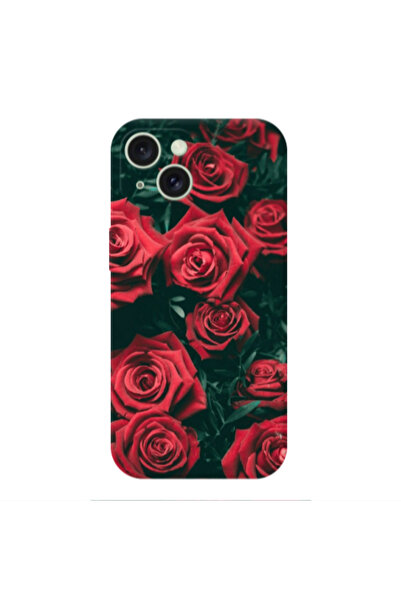 Other Apple iPhone 15 Plus Red Roses Transparent Silicone TPU Θήκη