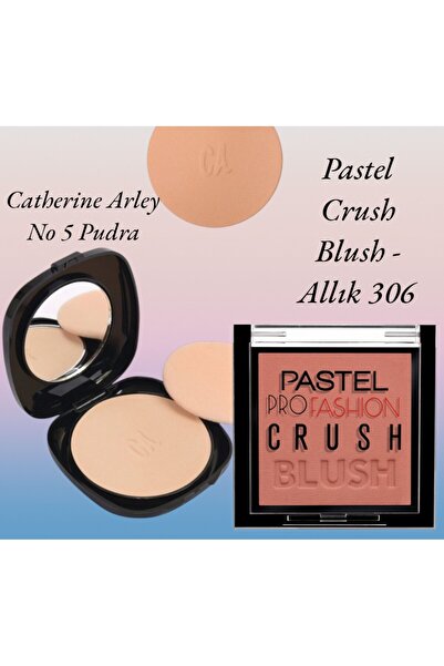 Pastel Crush Blush - Allık 306 + Catherine Arley No 5 Pudra Compact Powder Pu...