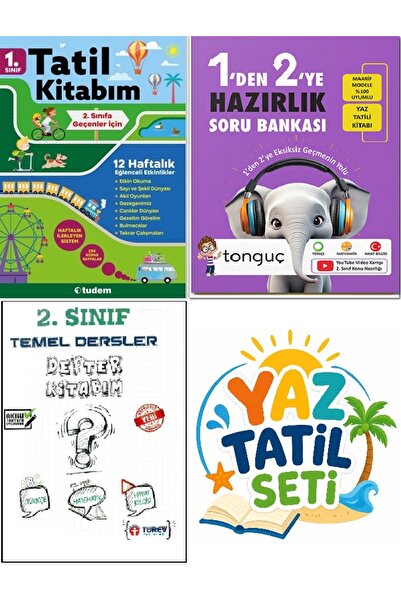 Tudem Yayınları 1.SINIF 1'DEN 2'YE HAZIRLIK YAZ TATİL SETİ TUDEM TONGUÇ TÜM D...