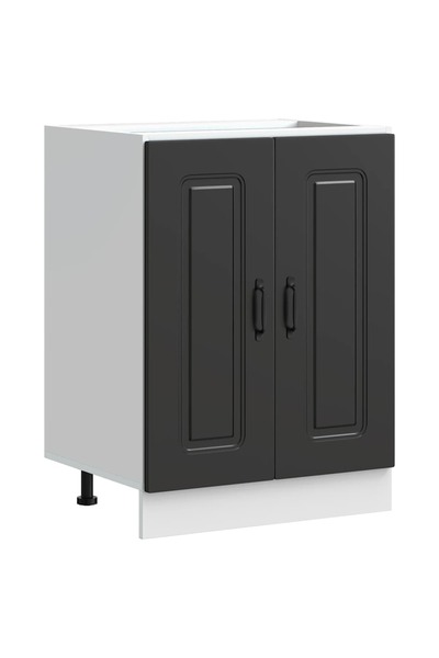 vidaxl Base cabinet for sink "Kalmar" Black engineered wood