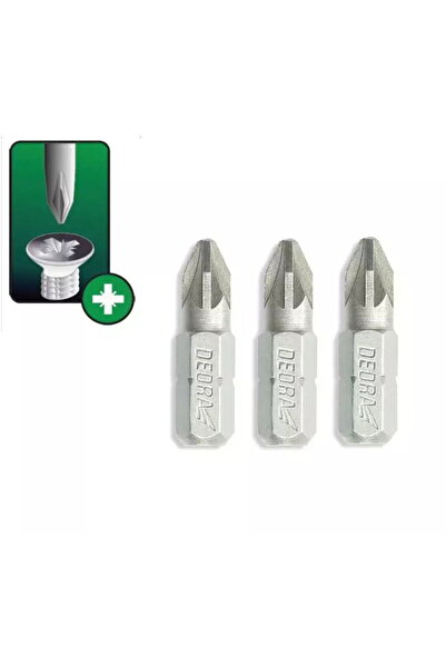 DEDRA EXIM Capete de ЕџurubelnitДѓ Pozidriv PZ3x25mm, 3buc blister