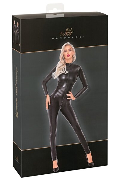Noir Women's Lingerie – Jumpsuit Zip XL Black, XL – With long sleeves and legs