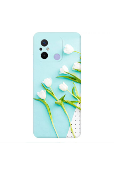 Other Xiaomi Redmi 12C White Tulips Transparent Silicone TPU Θήκη