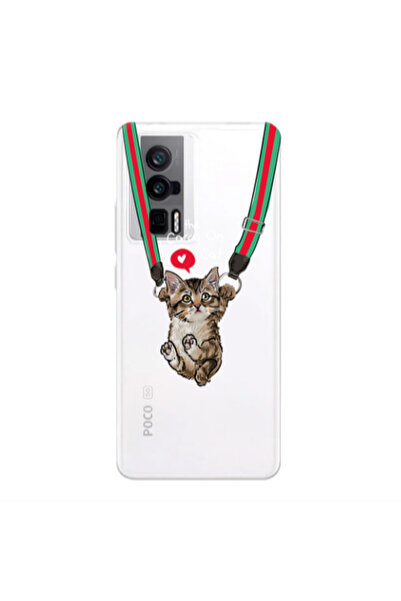 Other Xiaomi Poco F5 Pro Swinging cat Transparent Silicone TPU Θήκη