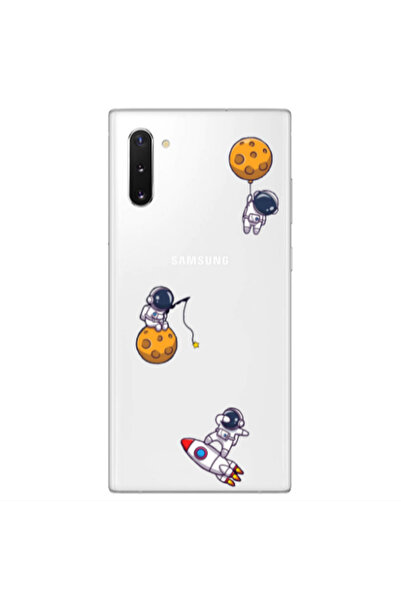 Other Samsung Note 10 Plus Cute astronauts Transparent Silicone TPU Θήκη