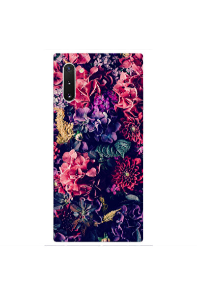 Other Samsung Note 10 Plus Purple and pink flowers Transparent Silicone TPU Θήκη