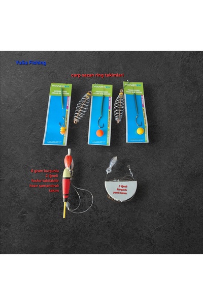 POWEREX 5 li göl set - sazan ring yaylı sazan ring şamandirali takim yemli ta...