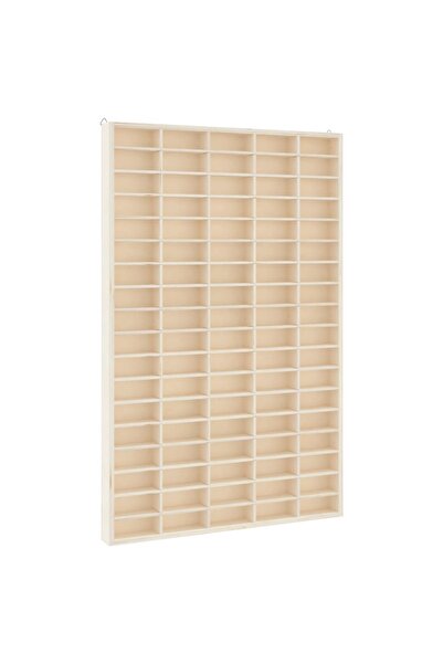 vidaxl Vitrină de colecționar din lemn cu 90 de compartimente 50,5x4,5x79 cm
