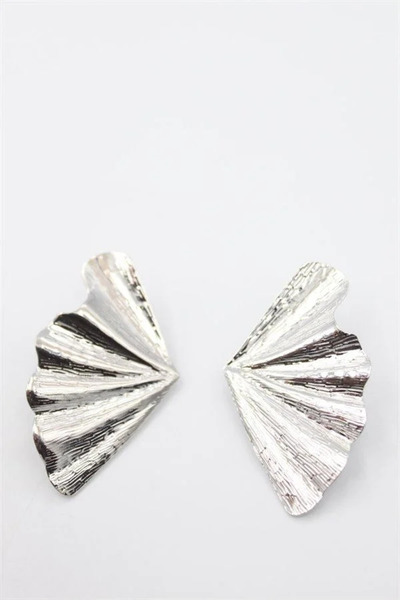 Marsilyan Nvdn- Ieg - Leaf Earrings - Silver Iegrs-Nvdn1