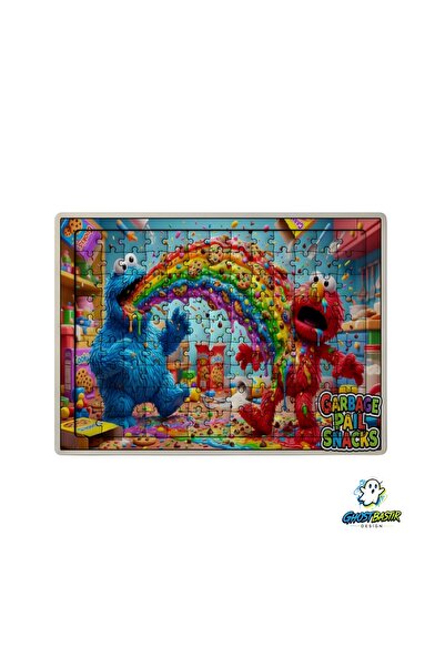 Ghostbastır Design Sesame Street 99 Piece Standing Puzzle – Decorative Childr...