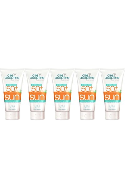 CIRE ASEPTINE Sun Sunscreen Cream 50+ Spf 150 ml (Set of 5)