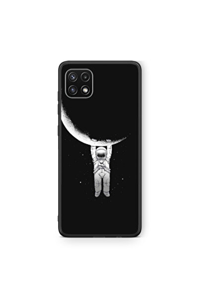 Other Samsung A22 5G Swinging on the moon Black Glossy Θήκη