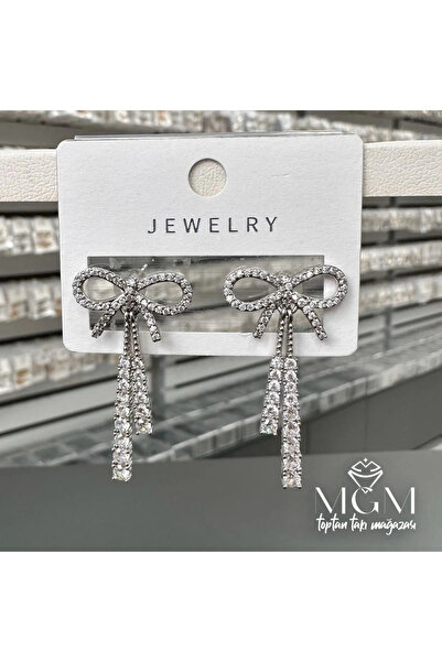 Marsilyan Nvdn- Ieg - Zircon Stone Bow Earrings Iegrs-Nvdn1