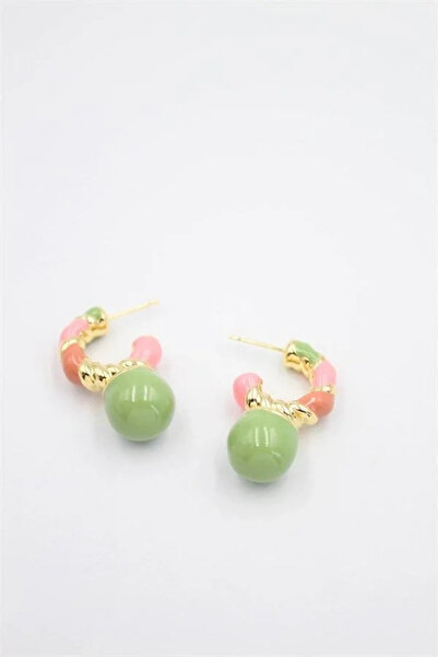 Marsilyan Nvdn- Ieg - Enamel Earrings - Gold Iegrs-Nvdn1