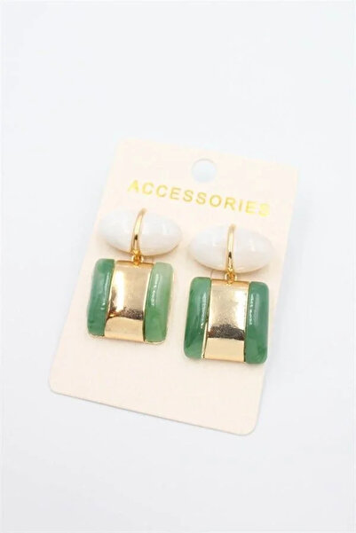 Marsilyan Nvdn- Ieg - Square Earrings - Green Iegrs-Nvdn1