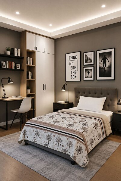 meressa home Kapitone Pamuklu Yatak Örtüsü Tek Kişilik Pike & Battaniye & İnc...